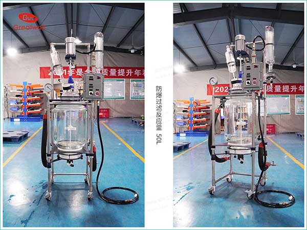 結晶過濾玻璃反應釜結構說明