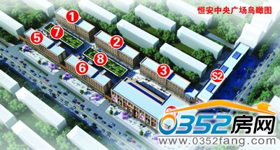 恒安中央廣場鳥瞰圖