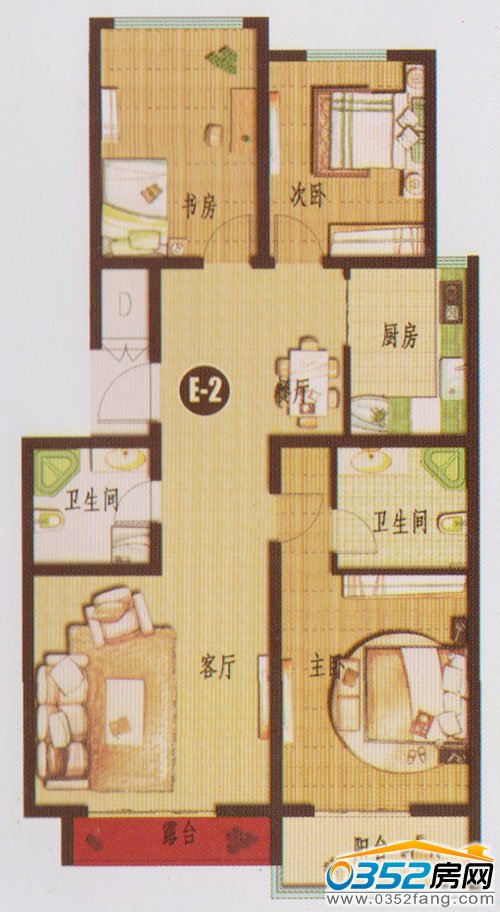 千禧御東畫卷三室兩廳兩衛125.62平米