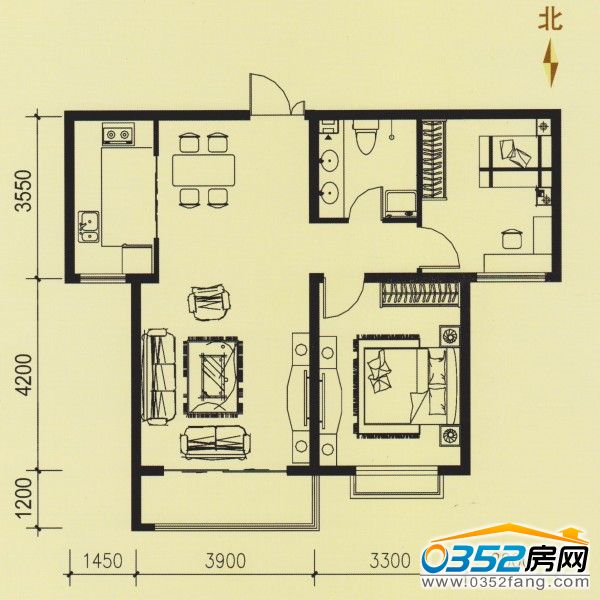 碧水云天· 御河灣B2戶型圖