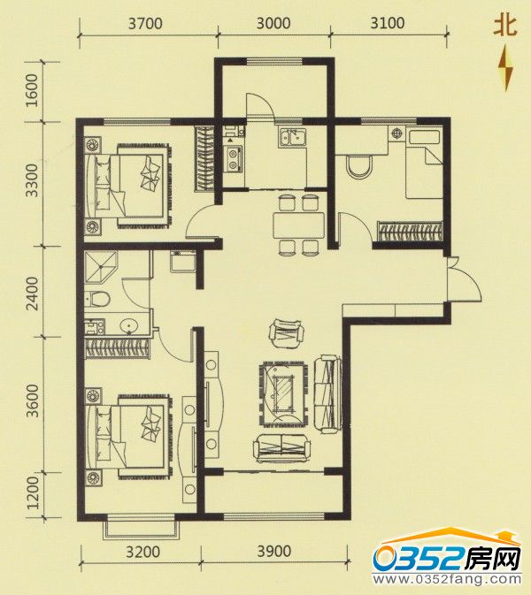 碧水云天·御河灣115.56平米戶型圖