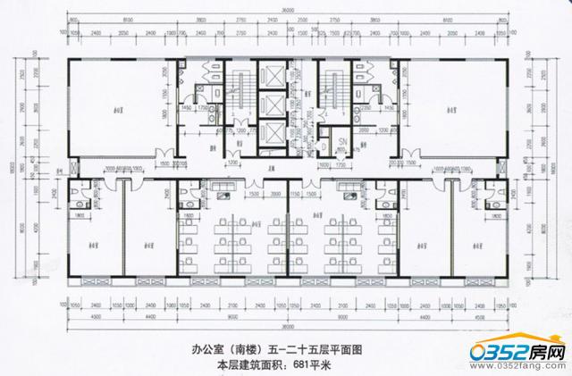 桐城怡景五----二十五層平面圖