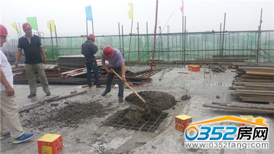 金水灣領導親自為項目封頂