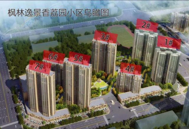 楓林逸景香荔園鳥瞰圖