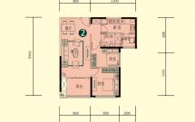 恒大綠洲 2室2廳1衛 99㎡