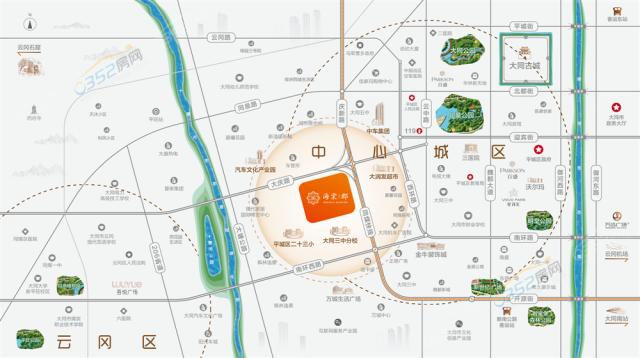 海棠郡區(qū)位圖